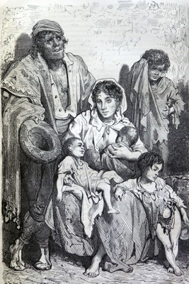familia de mendigos de Jaén. (Dore)