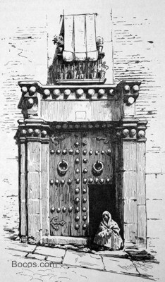 puerta de una casa de Toledo. (Wagner)